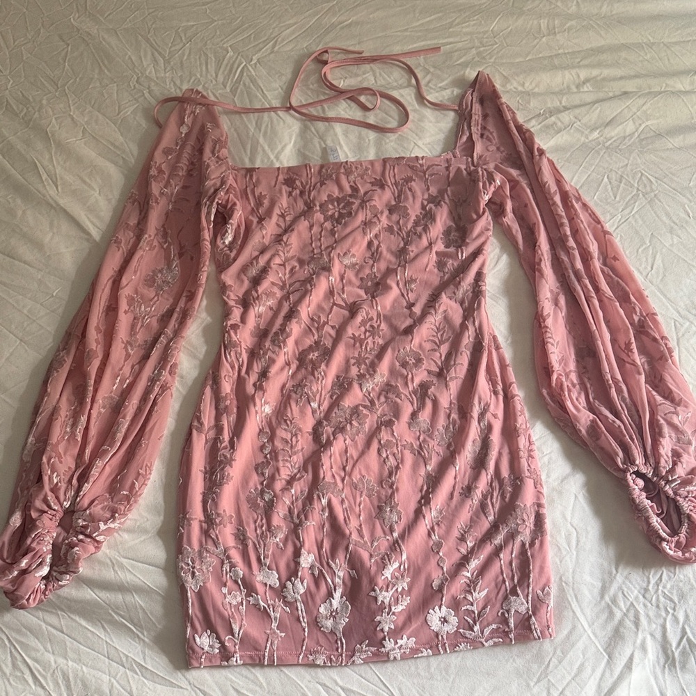 Elegant Pink Floral Dress
